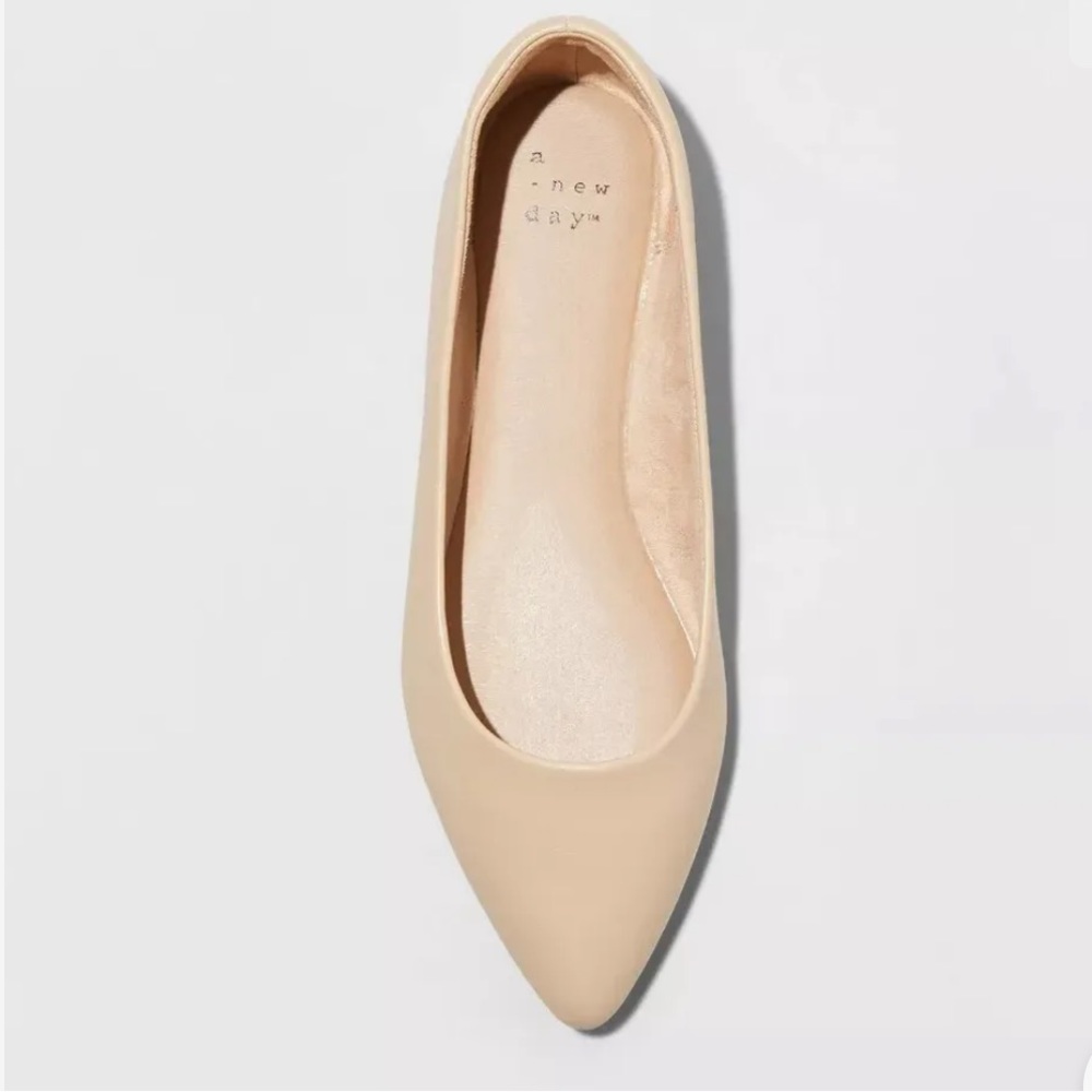 Women's Corinna Pointed Toe Ballet Flats - a New Day™Sz 9.5 - Picture 2 of 4